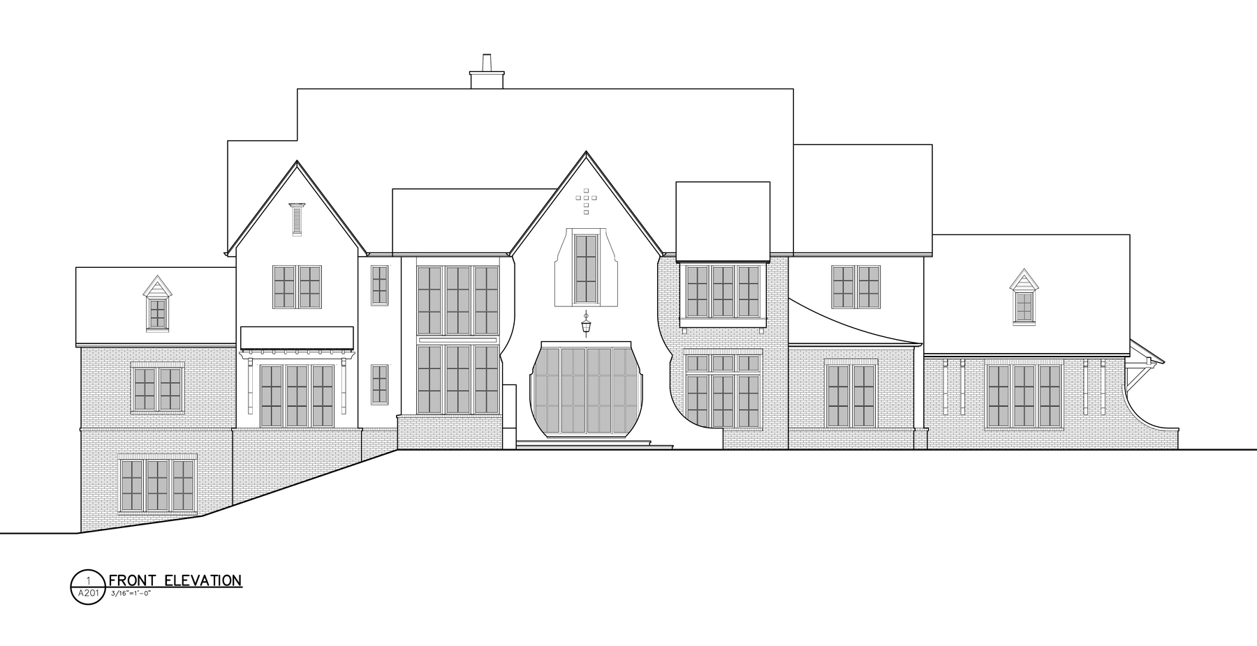 14750 Hopewell Road — Architectural Front Elevation by Goodman Design