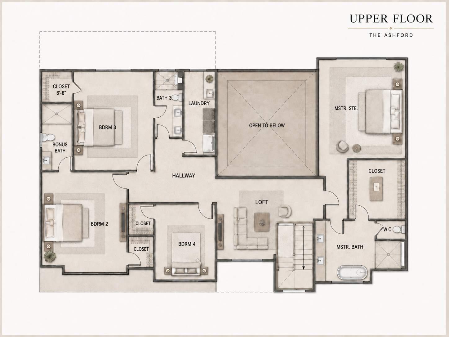 The Ashford — Upper Floor Plan