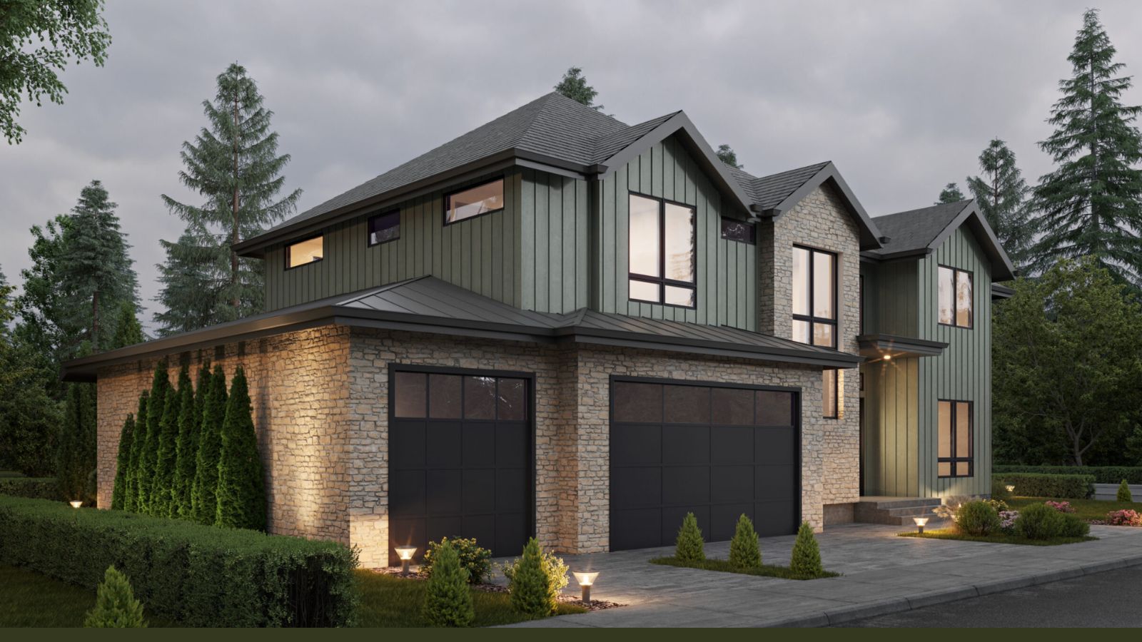 Contemporary Estate Exterior - Left