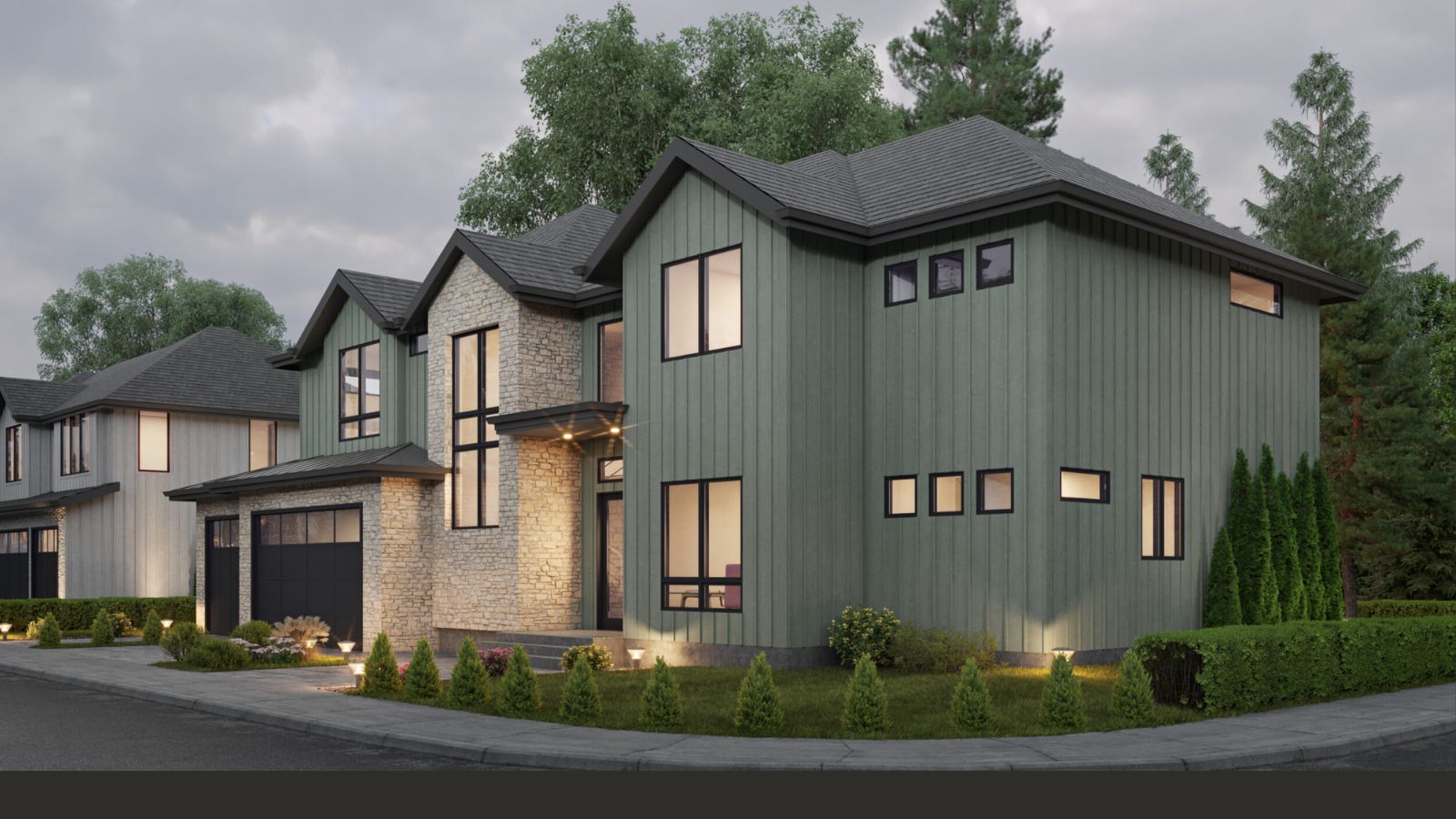 Contemporary Estate Exterior - Right