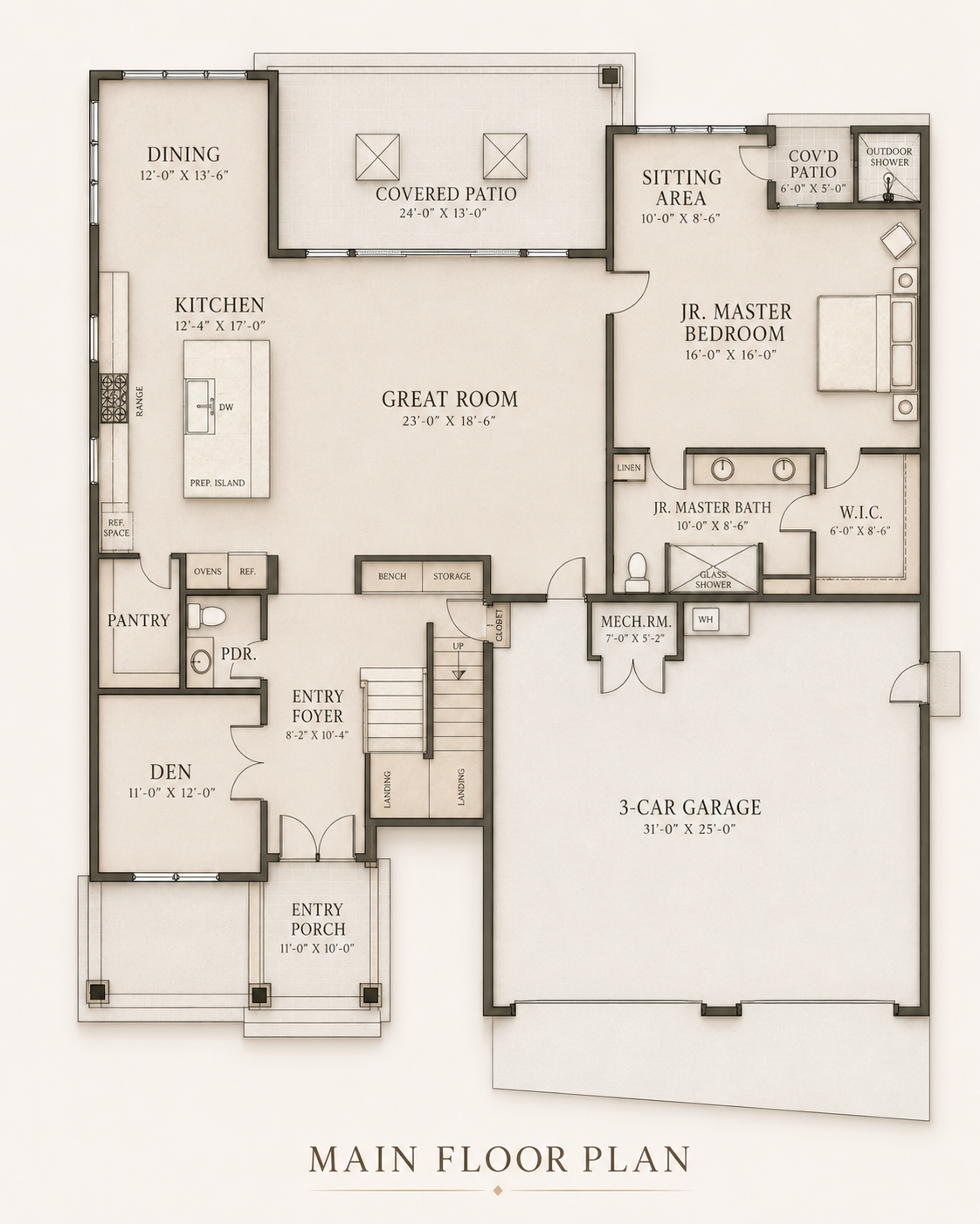 The Crestview — Main Floor Plan
