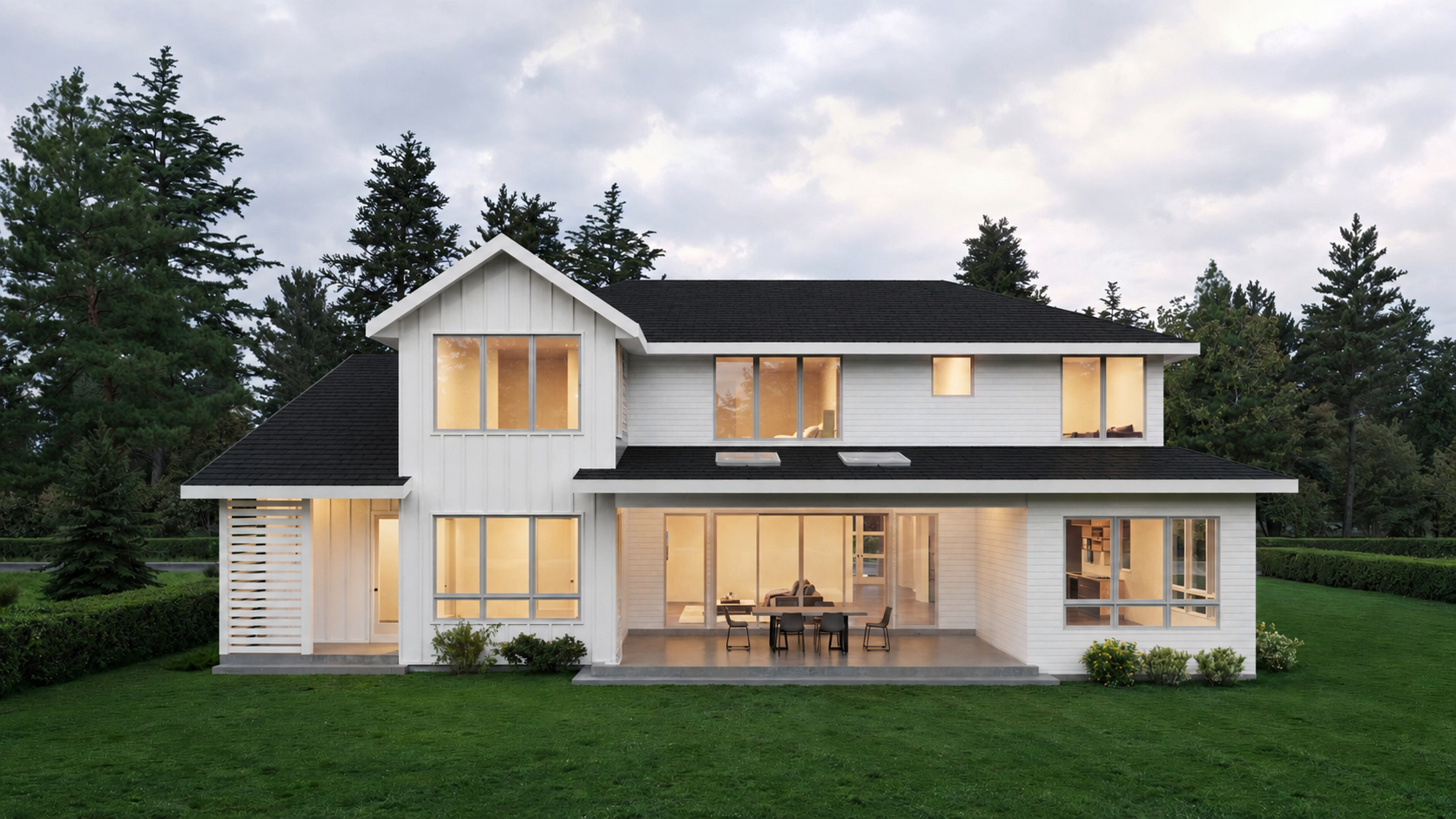 The Crestview — Rear View