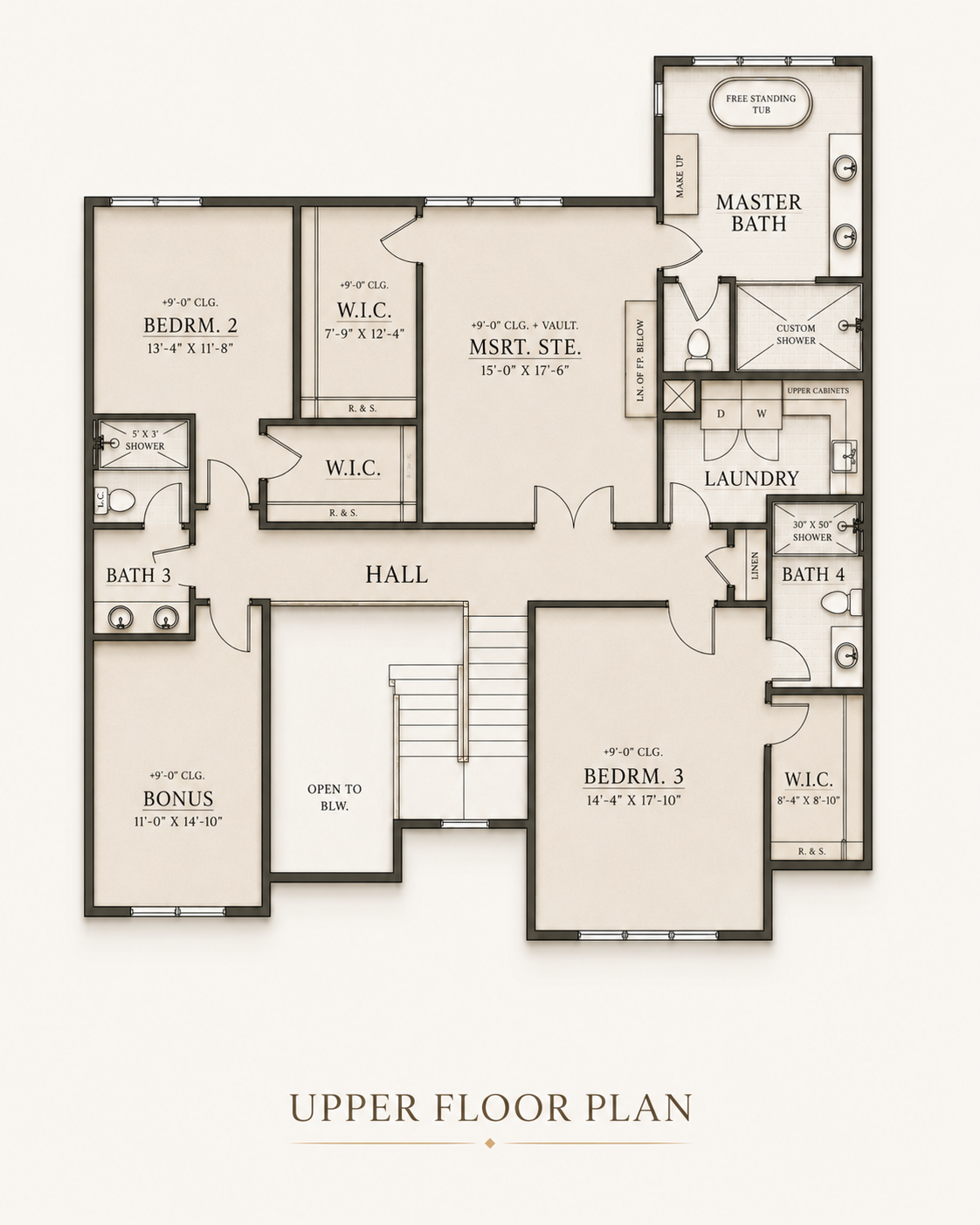 The Crestview — Upper Floor Plan